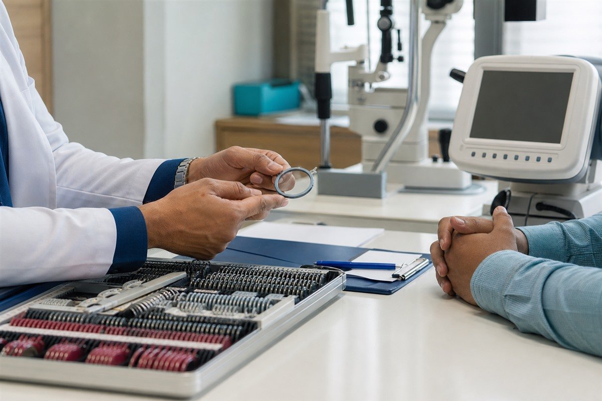 Personal eye-care consultation for an Indian patient